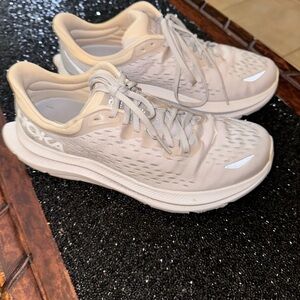 Hoka Women's Light Beige Athletic Shoes